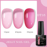 7ml Milky Jelly White Gel Nail Polish Natural Luster Long Lasting Nail Art All for Home DIY Manicure Soak Off UV LED Gel Vernis