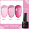 7ml Milky Jelly White Gel Nail Polish Natural Luster Long Lasting Nail Art All for Home DIY Manicure Soak Off UV LED Gel Vernis
