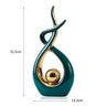 Abstract Ceramic Sculpture Golden Art Statue Modern Home Decor Accessories Living Room Desk Office Supplies Crafts Gifts
