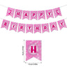 Décoration de fête d'anniversaire, vaisselle jetable rose, assiette en papier, gobelet, nappe, fournitures pour fête prénatale, anniversaire de fille