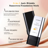 Base de maquillaje en barra de 3 colores, resistente al agua, duradera, control de grasa, alta cobertura, maquillaje para acné, suave, hidratante, corrector.