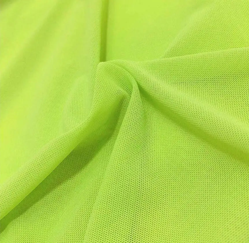 Neon Shirt for Women Long Sleeve Stand Collar Sheer Top Yellow Gold Mesh Blouse Sexy Party Club Streetwear Hip Hop Tee Tops - Lootquake