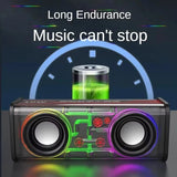 Altavoces duales Bluetooth 5.0 inalámbricos RGB1800mAh Altavoces mecánicos transparentes Efecto de luz Altavoz Subwoofer de graves Mini altavoz