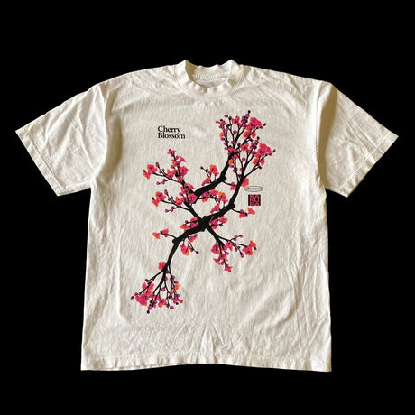 Vintage Harajuku Classic Peach Blossom Print Casual Street Short Sleeve Round Neck T-shirt Y2k Large Kawaii T-shirt Women  Goth - Lootquake