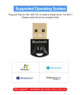 Adaptateur Bluetooth pour PC, clé USB Bluetooth 5.3, récepteur Bluetooth 5.0 pour haut-parleur, souris, clavier, musique, émetteur audio