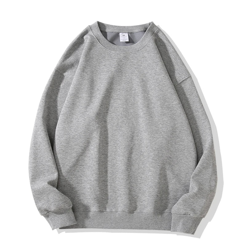 Solid Colors Men's Crewneck Sweatshirt,Cotton-blend Pullover - Lootquake