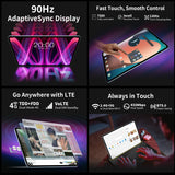 【Nouveau】Teclast T60 Plus 12 pouces Tddi 90 Hz Écran 2K 2000X1200 Android 14 Widevine L1 Mtk Helio G88 (6 Go de RAM + 10 Go d'extension) Batterie 16 Go/128 Go 8000 mAh 4G LTE Double SIM TF jusqu'à 1 To