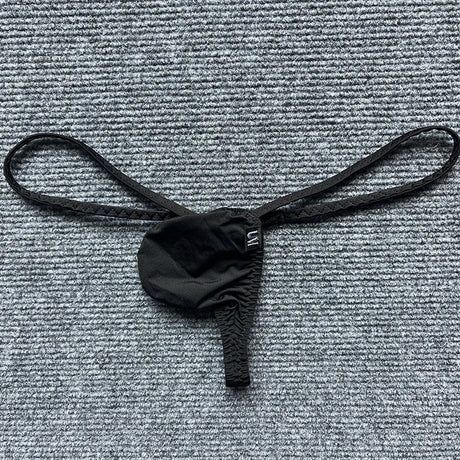 Mini Ice Silk G-string Men Sexy Underwear Low Rise Micro Bikini Trunks Bulge Pouch T-back Thongs Erotic Panties Soft Underpant - Lootquake