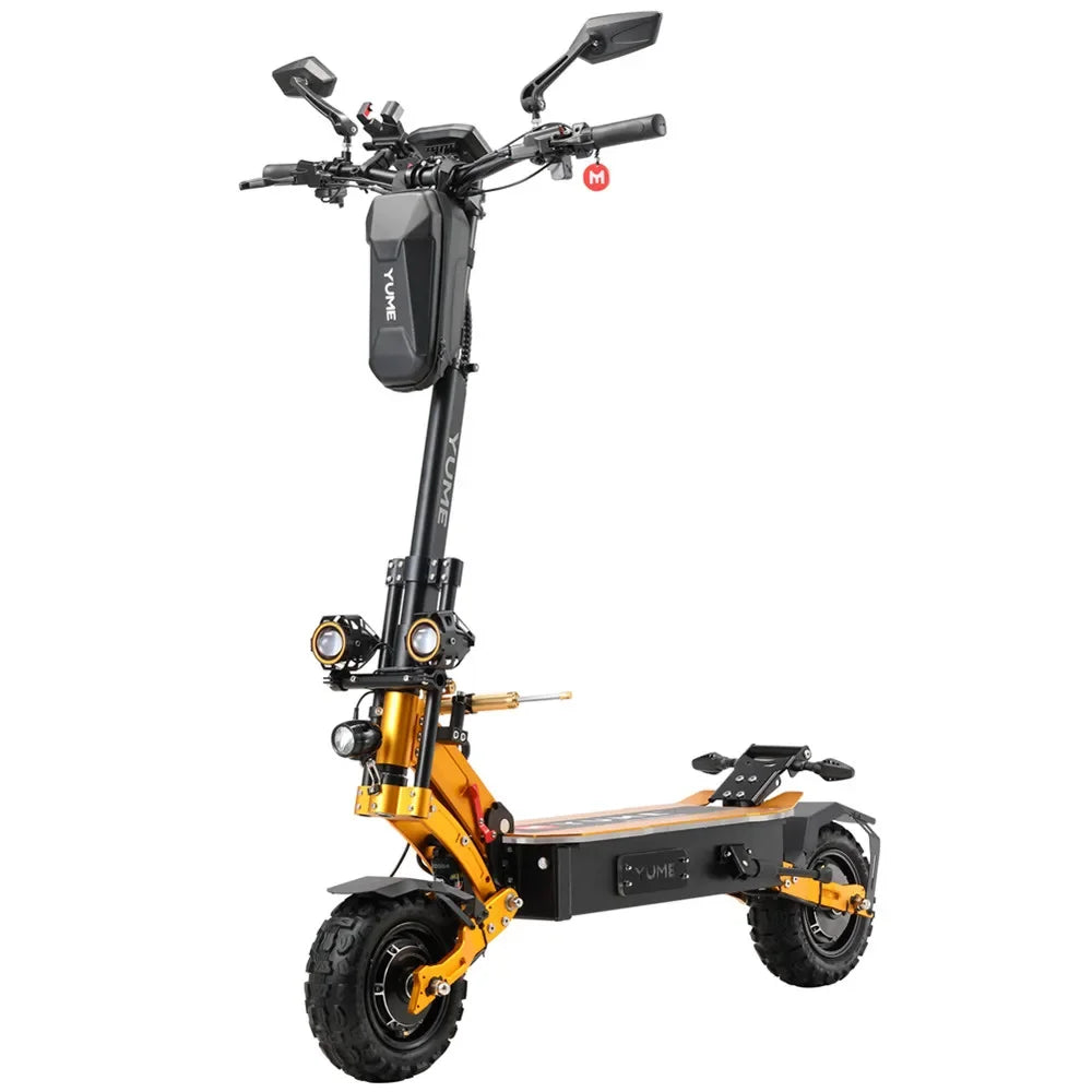 Patinete eléctrico todoterreno YUME X11+ de 6000 W con motor dual, 60 V-30 Ah, para adultos, velocidad máxima de 95 km/h, motor sin escobillas, alcance de 100 km.