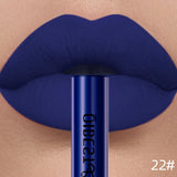 QIBEST Rouge à lèvres liquide mat Waterproof longue tenue Velours Gloss à lèvres Tube de teinte Pigment Nude mat Rouge à lèvres Maquillage des lèvres