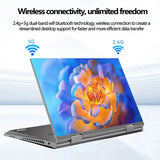 2 in 1 Touch Screen 10.95 Inch 360° Flip Laptop Intel N95 Win 11 Pro 16GB DDR5 2TB SSD Metal for Office Gaming Mini Notebook PC - Lootquake