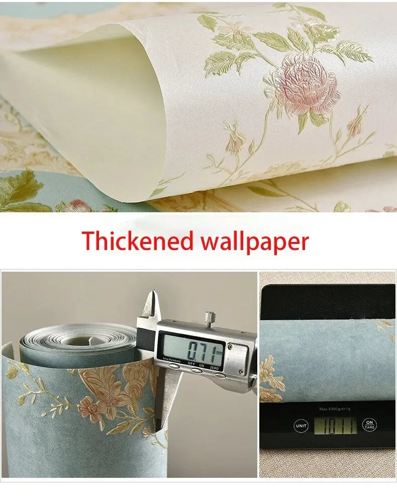 53cm Self adhesive warm European style simple living room bedroom bedside background wall paper wallpaper With pattern Decortion