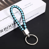 Originality PU Leather Metal Organization Rope Keychain Personality Custom Name Text Keyring Car Moto Key Ring Chain Gift - Lootquake