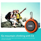 #C6 Altavoz Bluetooth con ventosa grande, estéreo, para deportes al aire libre, mini, compatible con TF, subwoofer, portátil, resistente al agua