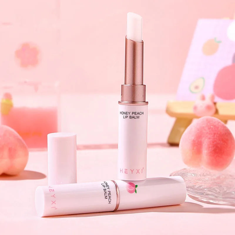 Honey Peach Lip Balm Color Change Lipstick Lips Plumper Moisturizing Hydrating Nourishing Beauty Lips Skin Carae Cosmetics