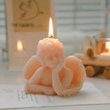 Vela perfumada con forma de ángel para decoración de habitación, estilo nórdico, que alivia la fatiga y crea un ambiente festivo para bodas y cumpleaños.