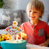 Bougie d'anniversaire en forme d'éventail, fournitures de bougies d'anniversaire, décoration de gâteau d'anniversaire, bougies amusantes pour la décoration du thème d'anniversaire