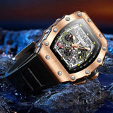Fashion Men's Watch ONOLA Unique Design Multi-functional Automatic Mechanical Watches Men's Tape Waterproof Wristwatch - Lootquake