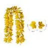 Halloween Thanksgiving Pink Decorations Artificial Fall Maple Leaves Garland Autumn Hanging Pink Pumpkins Flowers Berries Rattan