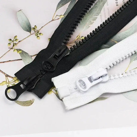 1Pc Meetee 60-300cm 5# Resin Zippers Black White Double Slider Open-End Zips for Sewing Coat Tent Zipper Closure DIY Accessories - Lootquake