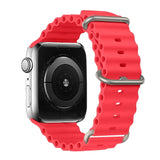 Silicone Strap For watch band 44mm 40mm 49mm 45mm 41mm 38mm accessorie correa bracelet iWatch Ultra 2 series 7 6 5 se 8 9 - Lootquake