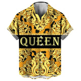 Camisetas hawaianas con estampado gráfico 3D completo, divertidas, con la reina y el rey, para hombre.