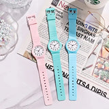 Exam Watch Silicone Strap Simple Women Watch Student Ladies Quartz Wristwatch Waterproof Round Small Dial for Women Reloj Mujer - Lootquake
