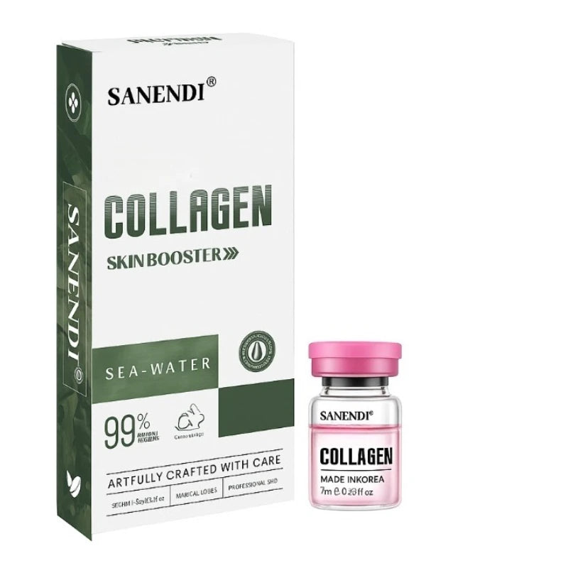 Polvo facial hidratante con ácido hialurónico Sanendi COLLAGEN, solución hidratante para piel de vidrio.