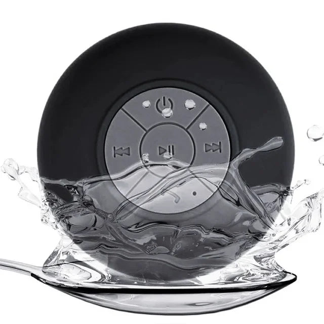 Altavoz Bluetooth inalámbrico resistente al agua con ventosa para coche y ducha.