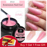 BORN PRETTY 60/30 ml Gel de extensión de uñas de gelatina dura Esmalte de uñas de gel Uñas francesas Nude Rosa Blanco Transparente Suministros de uñas Gel para extensión