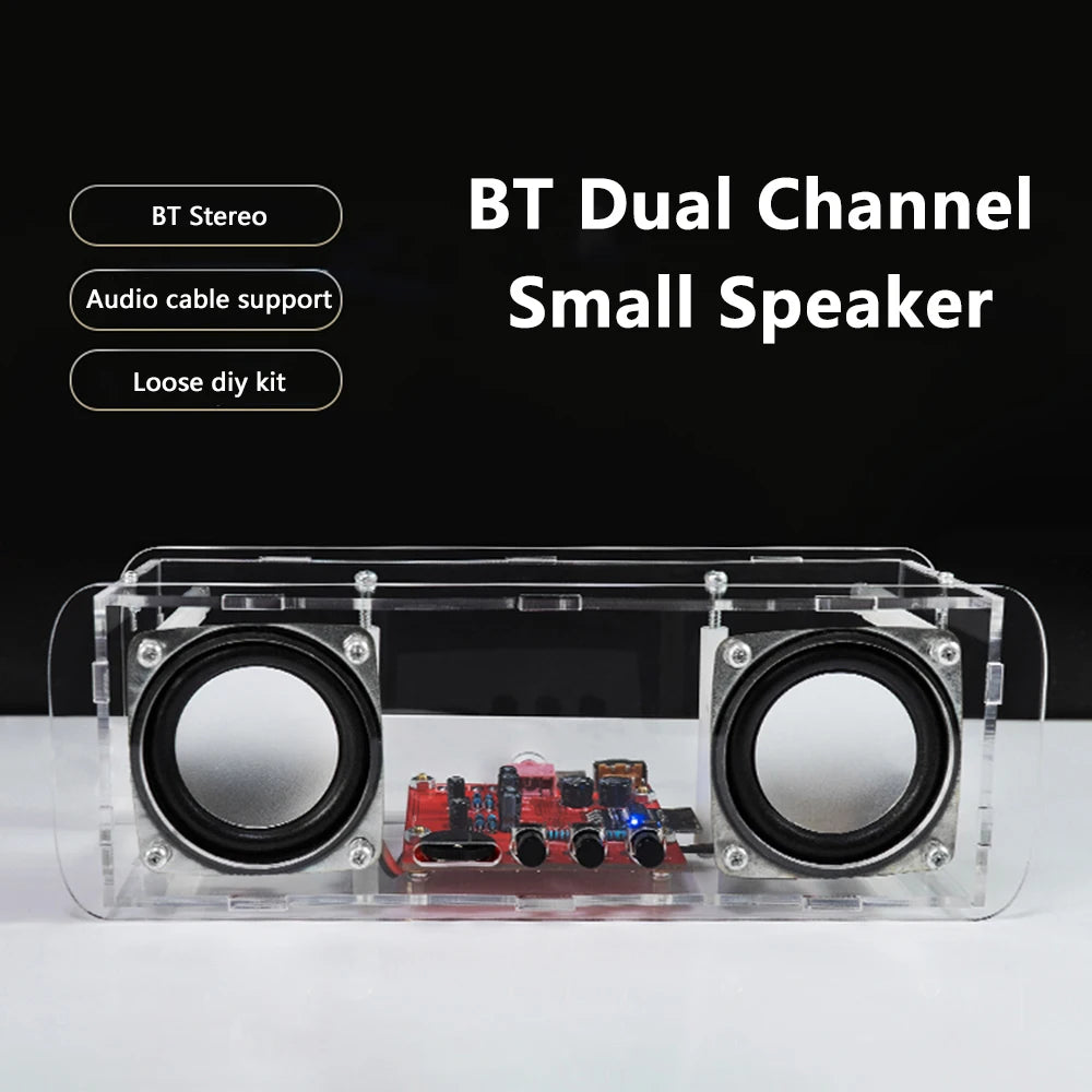 Kit de altavoz Bluetooth para soldar, miniamplificador de sonido estéreo USB para el hogar, kit electrónico para practicar soldadura.