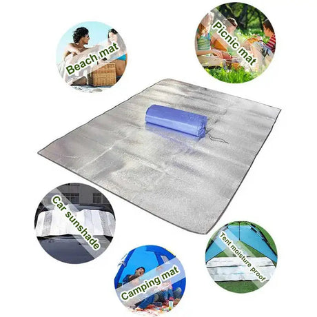 Waterproof Picnic Mat Beach Mattress Sleeping Pad Aluminum Foil EVA Foam Mat Outdoor Tent Footprint Ultralight Camping Mat - Lootquake