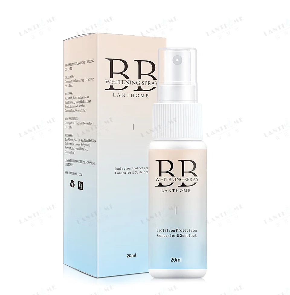 Spray blanchissant BB, crème BB hydratante éclaircissante pour la peau, fond de teint nourrissant, soins de la peau, cosmétiques de beauté