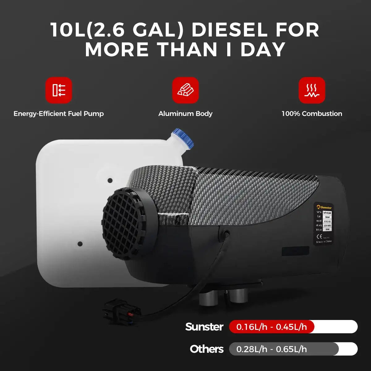 8KW portable Diesel Air Heater 12V&24V bluetooth App & Remote Control w/Automatic Altitude Night Heater for RV tent campervan - Lootquake