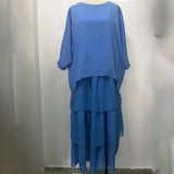Women's Elegant Long Dress Fashion Round Neck Bat Sleeve Cake Dresses For Women Spring and summer Robe Looes Plus Size 4XL - Lootquake