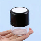 Travel-Friendly Loose Powder Case with Mushroom Sponge Puff & Mirror - Compact, Fragrance-Free Cosmetic Foundation Box