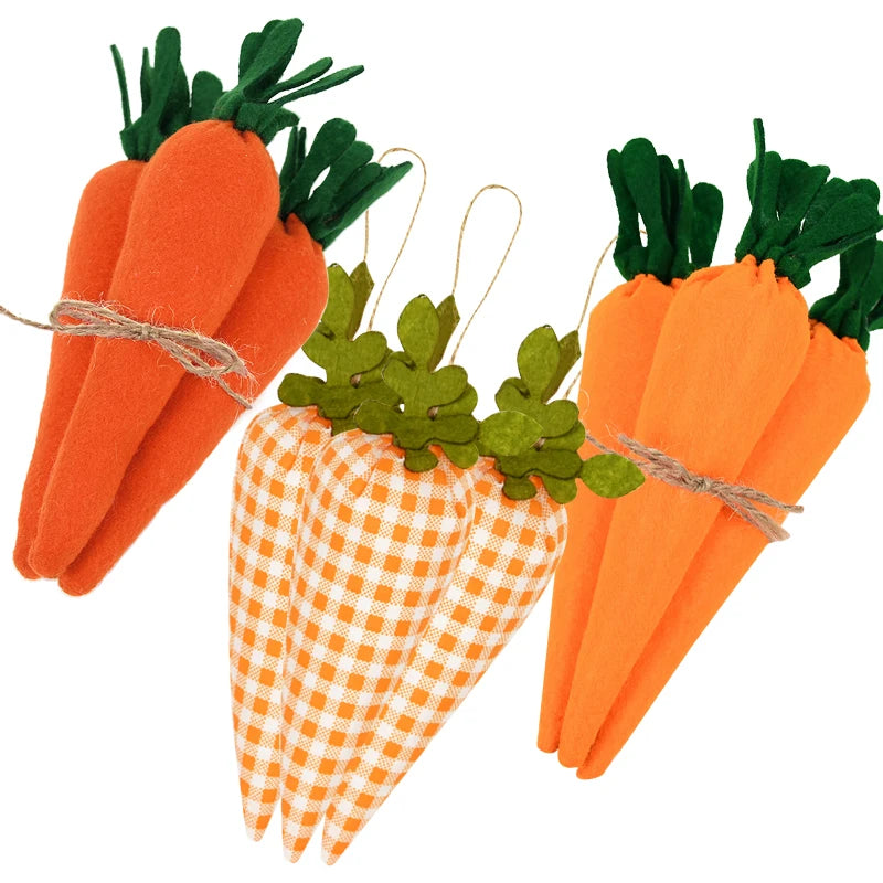 3/1pcs Nov Woven Easter Carrots Ornaments Hanging Pendant for Easter Home Decorations Supplies 2023 Kids Easter Favors Gifts Toy - Lootquake