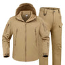 5XL Shark Skin Soft Shell Autumn and Winter Plush Thickened Mountaineering Tactics Training Breathable Windproof Charge Suit - Lootquake