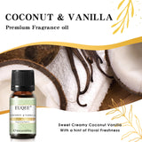 Huile parfumée EUQEE 10 ml, noix de coco, vanille, chewing-gum, pour la fabrication de bougies, de savons, de gâteaux au café et de bois de cèdre. Huiles aromatiques de qualité supérieure.