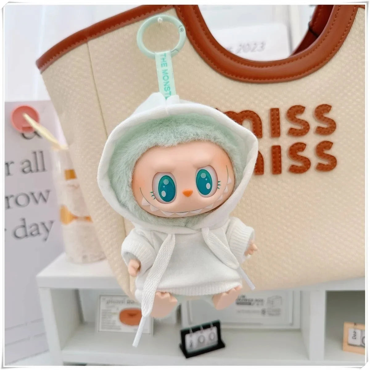 Vêtements de poupée Labubu, ensemble sweat à capuche et pantalon tendance, accessoires pour poupées Labubu Idol V1 V2, peluche universelle de 15/17 cm