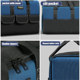 New Square Tool Bag with 30% More Capacity Waterproof Multi Pockets Tool Organizer Tool Pouch for Electrician Tools - Lootquake