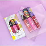 3pcs Oil Painting Lip Gloss Set,Mirror Water Glow Moisturizing Brighten Lipstick,Hydrating Nourishing Fruit Flavor Lip Care Balm