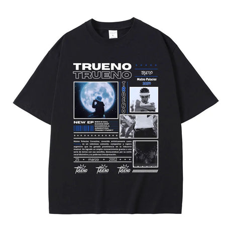 Rapper Trueno Graphic T Shirts Men's Hip Hop Fashion Vintage Tshirt Tops Short Sleeve Men Women Casual Cotton Oversized T-shirts - Lootquake