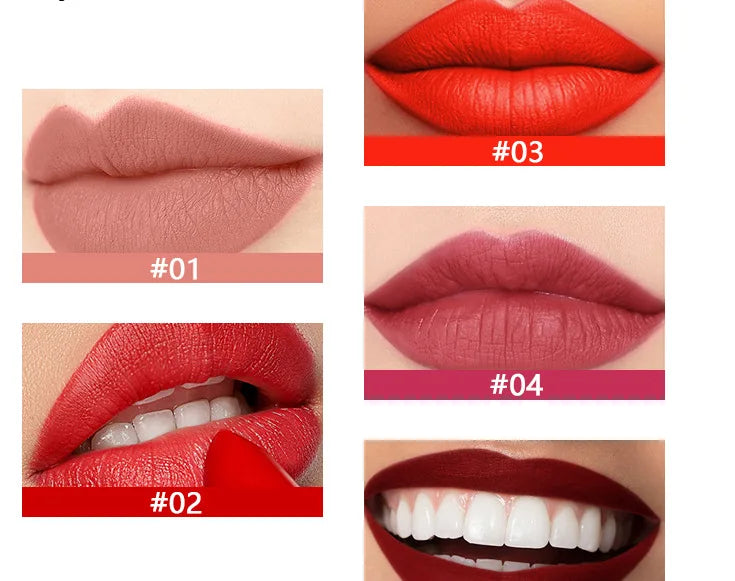 High Quality Popfeel Waterproof Lasting Matte Luxury Velvet Lipstick Make up Smudge-Free Pigmented Lipsticks Lip Gloss Cosmetics