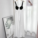 Sexy Backless Beach Dress Women 2024 Holiday Sleeveless Loose Slip  Long Dress Street Fashion Panelled Bandage Summer Lady Robe - Lootquake