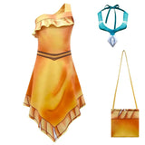 2025halloween Costume de Cosplay Pocahontased pour filles, robe princesse Matoaka, vêtements indiens de plage d'été, perruque