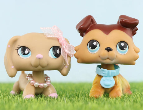 Mini 2pcs Lot Pet Shop Dogs and Cats Collectable With Accessories Best Gift For Kids Toy - Lootquake