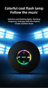 Mini enceinte Bluetooth avec lumières LED et super aspiration | Étanchéité IPX4 pour salle de bain/extérieur | Enceinte murale portable