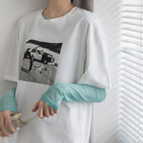 Neon Shirt for Women Long Sleeve Stand Collar Sheer Top Yellow Gold Mesh Blouse Sexy Party Club Streetwear Hip Hop Tee Tops - Lootquake