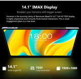 Tablette 14,1 pouces, version mondiale, non ouverte, Android 2025, 12 Go + 256 Go, 1920 x 1080, appels 4G, Wi-Fi 5G, 10 000 mAh
